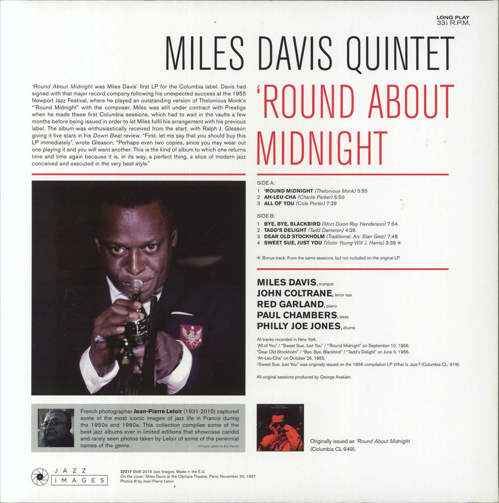 Miles Davis 'Round About Midnight - 180gram Vinyl US vinyl LP album (LP record) 8437012830882