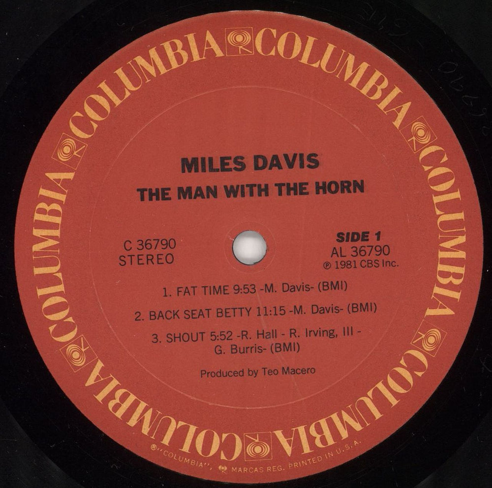 Miles Davis The Man With The Horn US vinyl LP album (LP record) MDALPTH370418