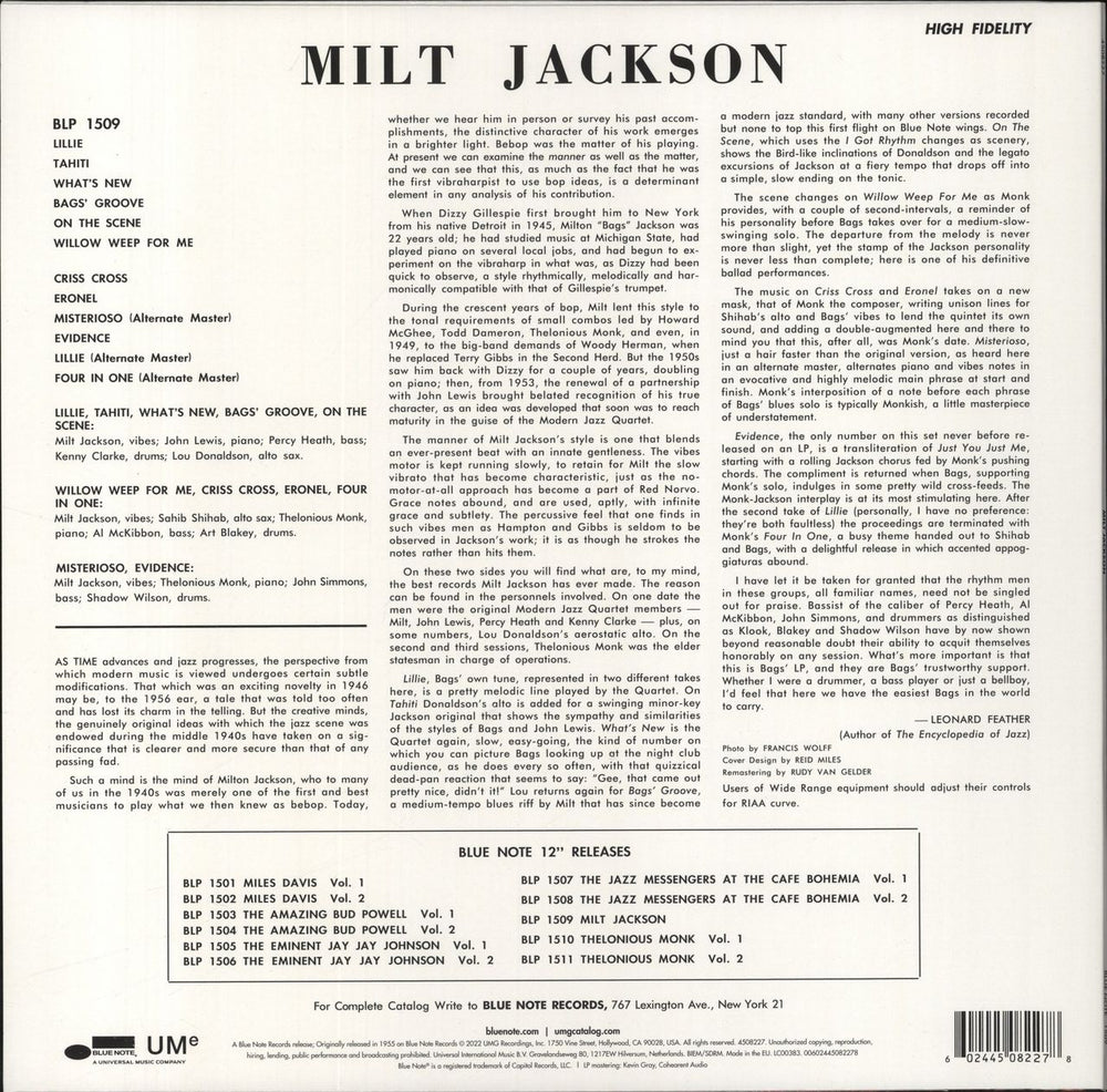 Milt Jackson Milt Jackson - 180gm US vinyl LP album (LP record) 602445082278