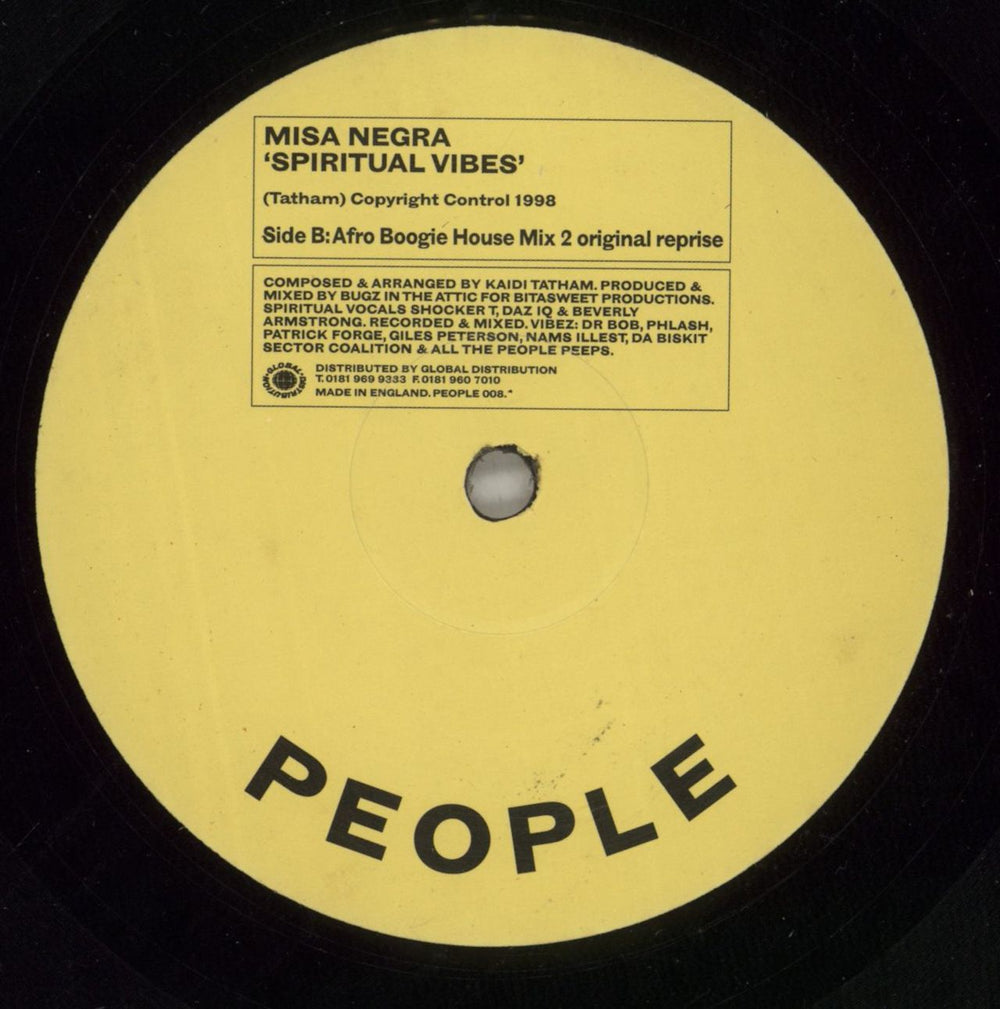 Misa Negra Spiritual Vibes UK 12" vinyl single (12 inch record / Maxi-single) 9XY12SP868803