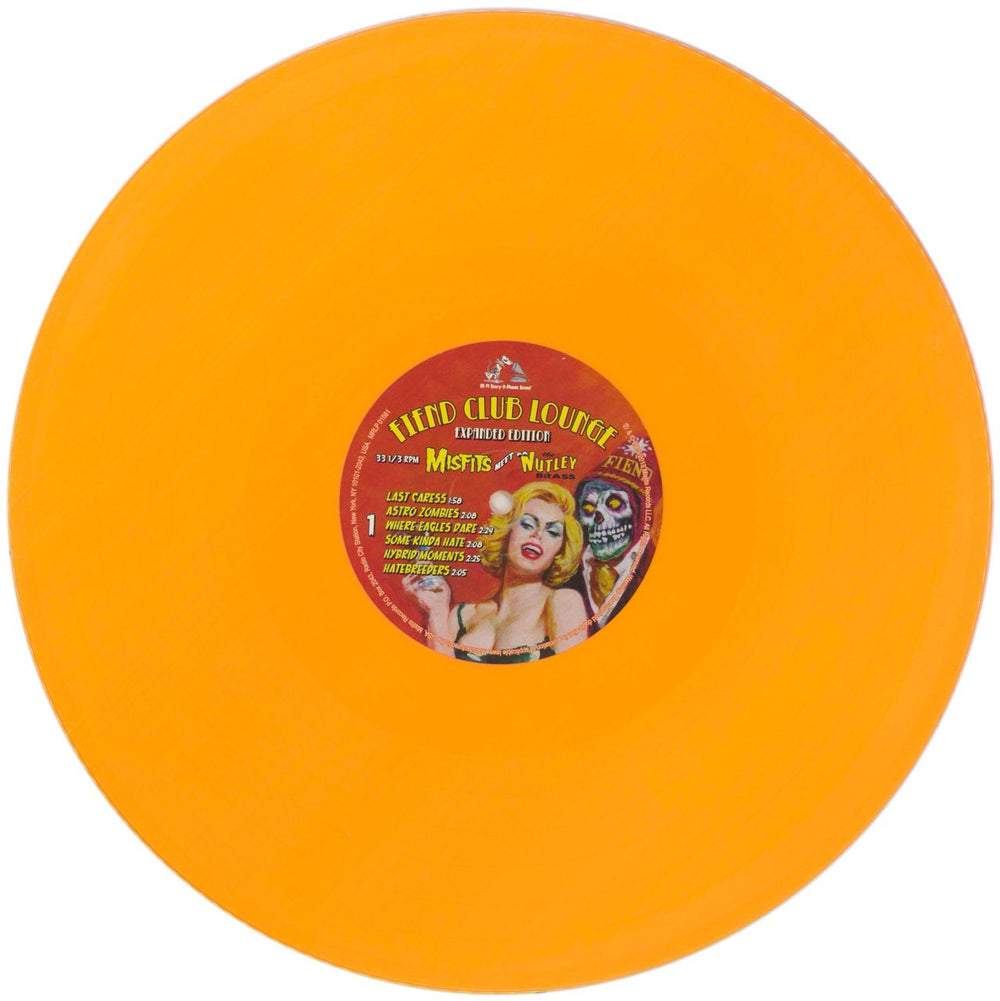 Misfits Fiend Club Lounge - Orange Vinyl UK vinyl LP album (LP record) MFTLPFI863466