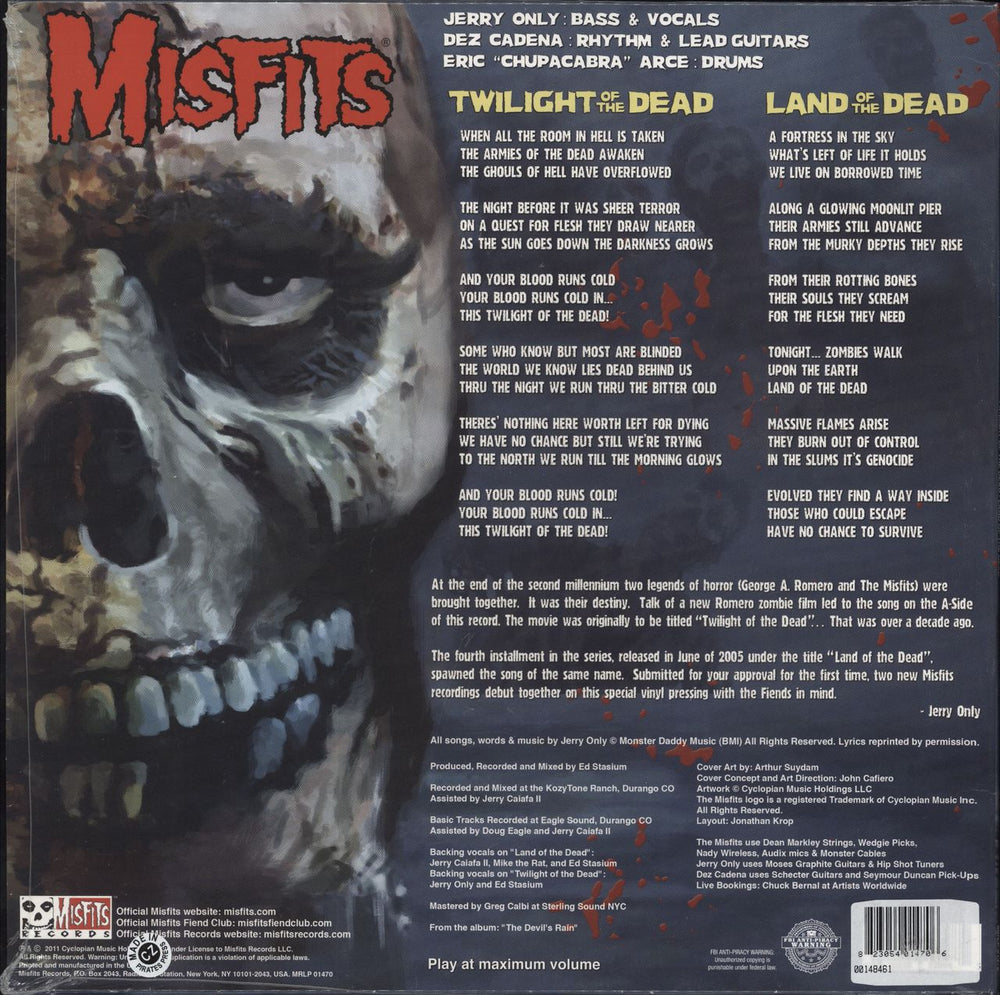 Misfits Twilight Of The Dead - Blue Vinyl - Sealed UK 12" vinyl single (12 inch record / Maxi-single) 823054014706