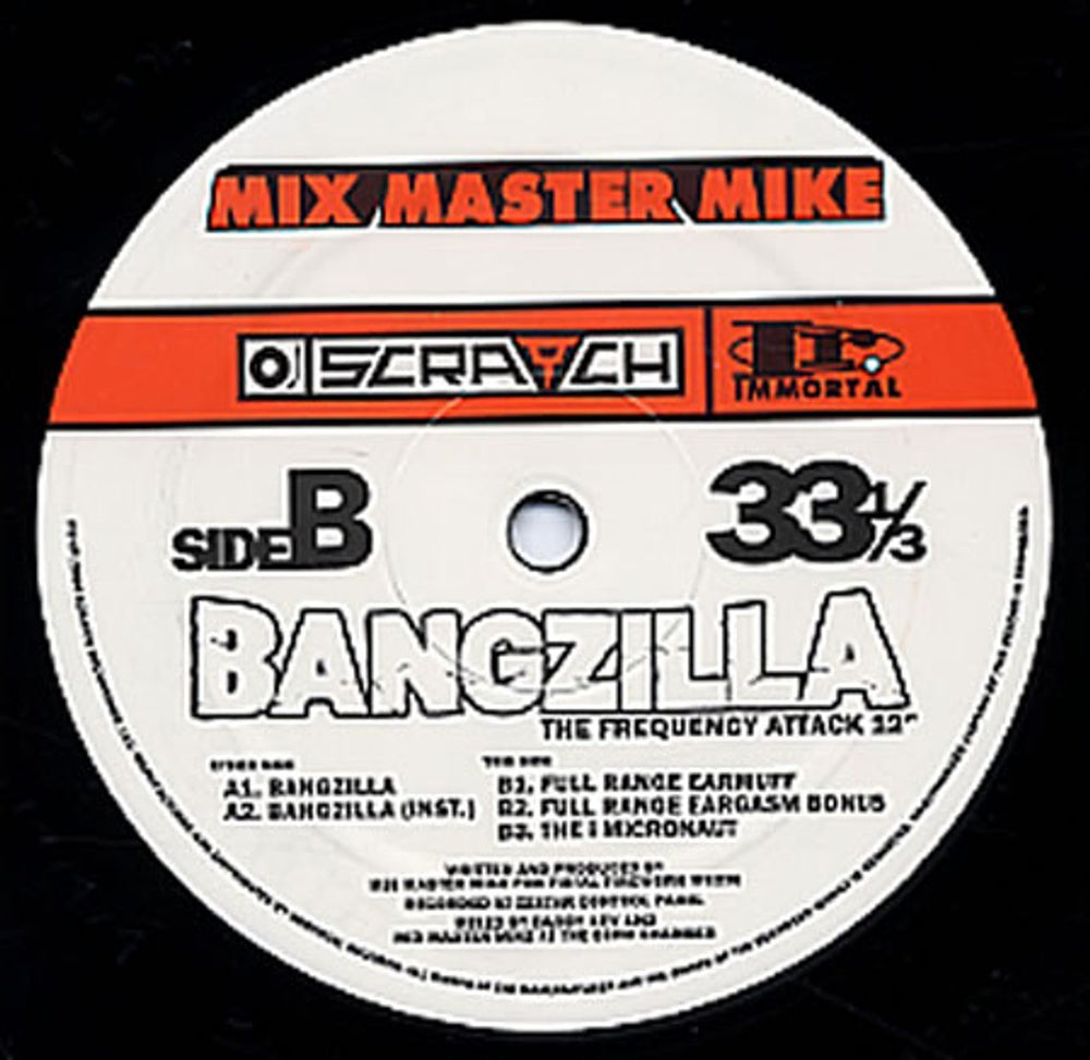 Mix Master Mike Bangzilla - The Frequency Attack 12" US 12" vinyl single (12 inch record / Maxi-single) SCR003-1