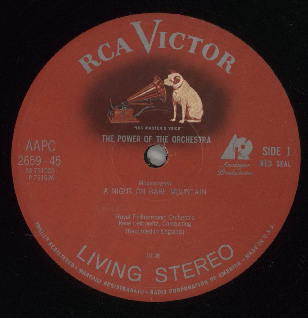 Modest Petrovich Mussorgsky The Power Of The Orchestra : A Night On Bare Mountain / Pictures At An Exhibition - 180gm Vinyl US vinyl LP album (LP record) M25LPTH878709