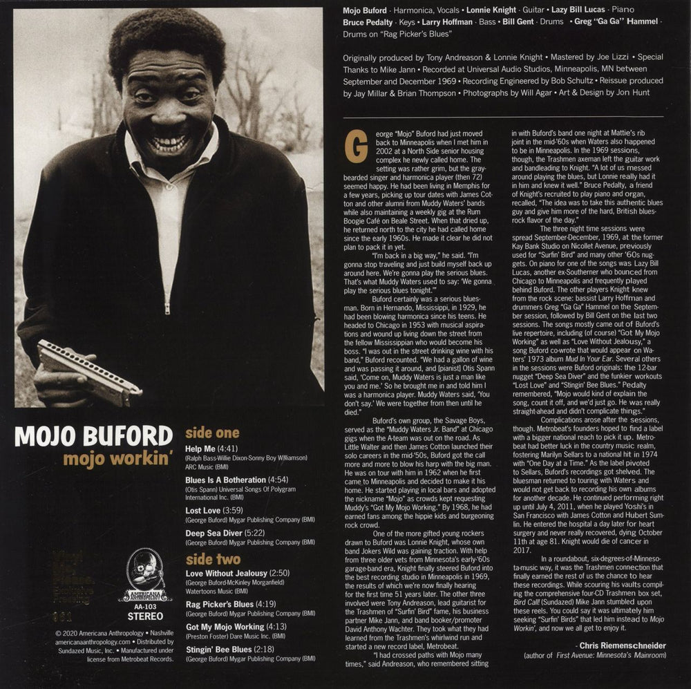 Mojo Buford Mojo Workin' - Yellow Vinyl US vinyl LP album (LP record)