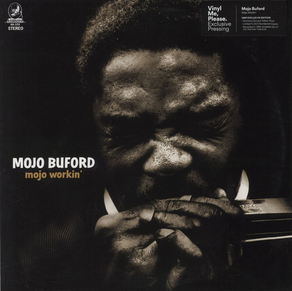 Mojo Buford Mojo Workin' - Yellow Vinyl US vinyl LP album (LP record) AA-103