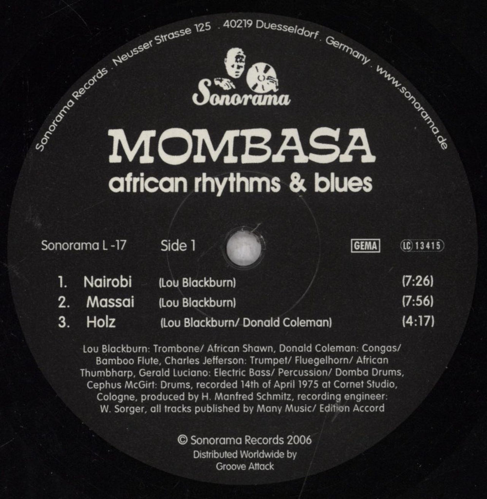 Mombasa African Rhythms & Blues German vinyl LP album (LP record) 733LPAF844153