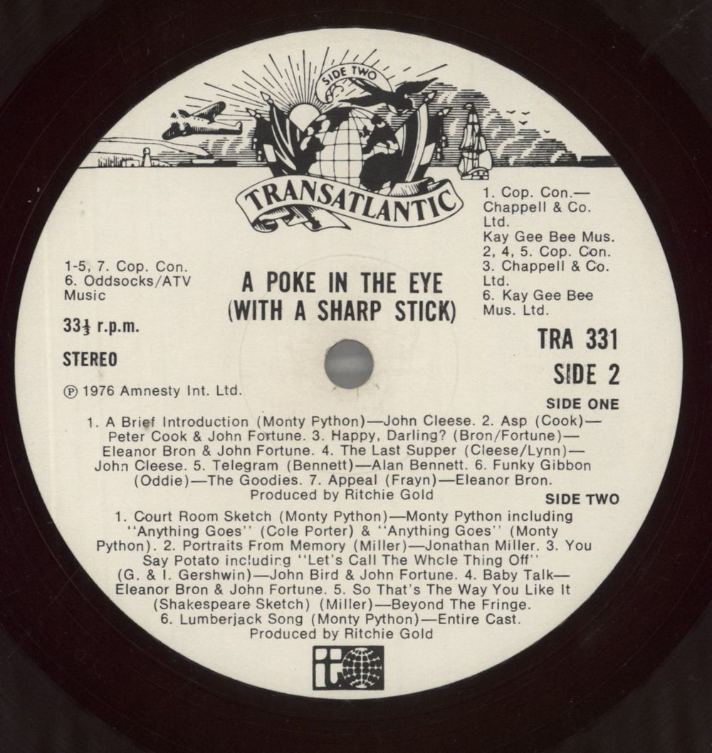 Monty Python A Poke In The Eye (With A Sharp Stick) UK vinyl LP album (LP record) PYTLPAP530610