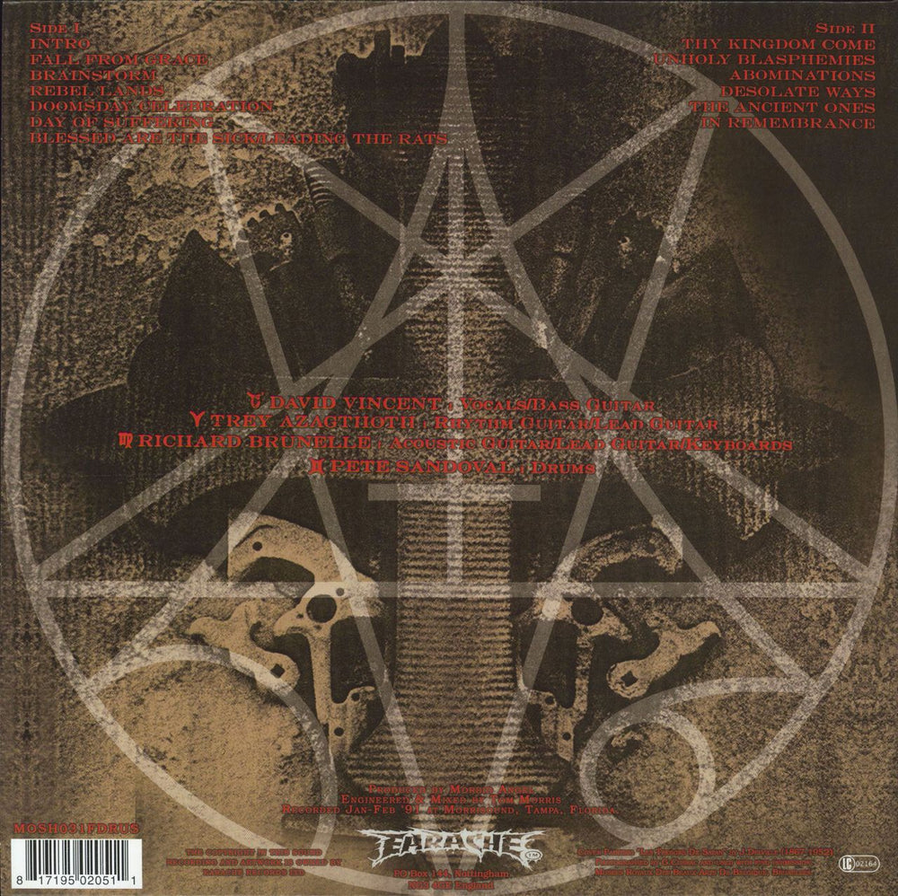 Morbid Angel Blessed Are The Sick - Red Vinyl UK vinyl LP album (LP record) 817195020511