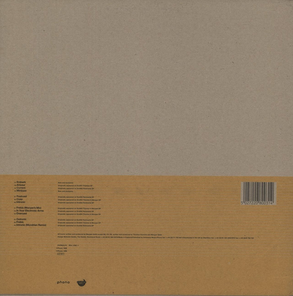 Morgan Geist Environ (Into A Separate Space) UK 2-LP vinyl record set (Double LP Album)