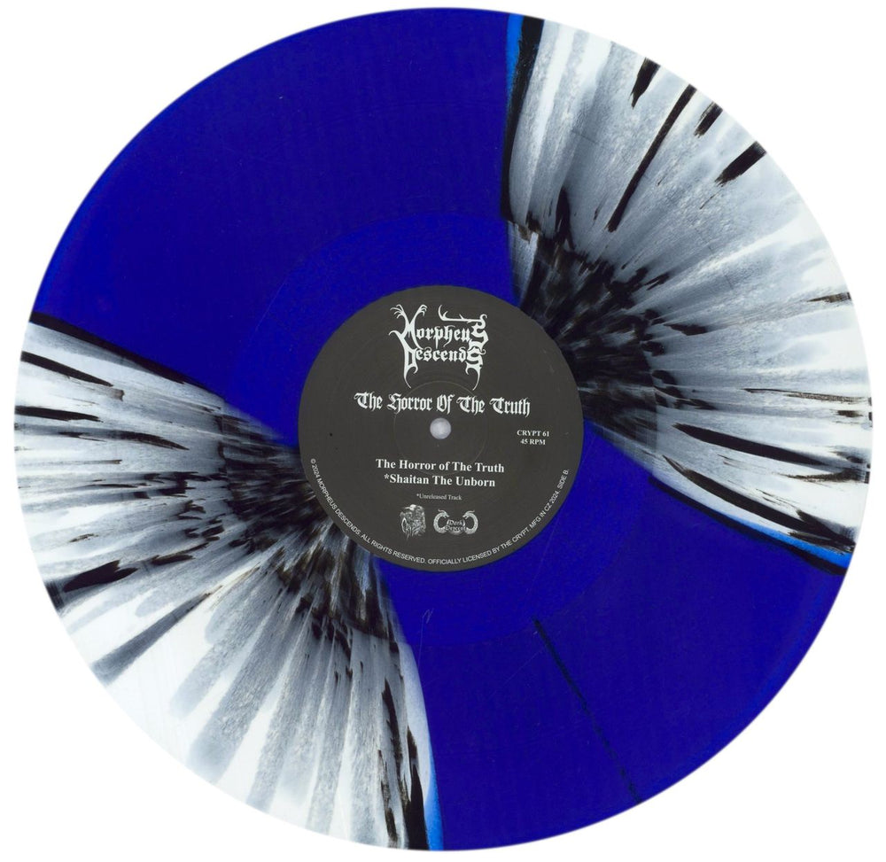 Morpheus Descends The Horror Of The Truth - Moonphase Blue & White with Black Splatter Vinyl US 12" vinyl single (12 inch record / Maxi-single) 7XR12TH839988