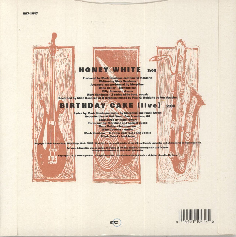 Morphine Honey White UK 7" vinyl single (7 inch record / 45) MPY07HO367272