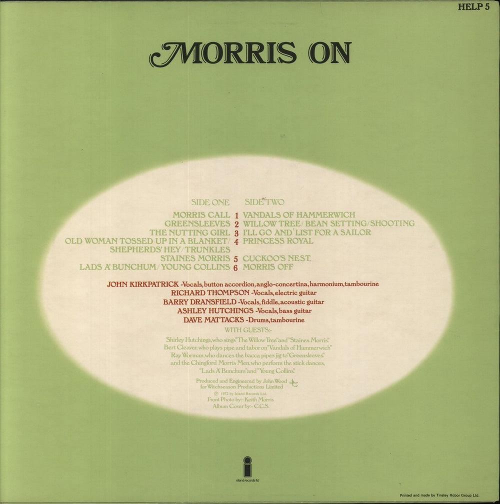 Morris On Morris On UK vinyl LP album (LP record)