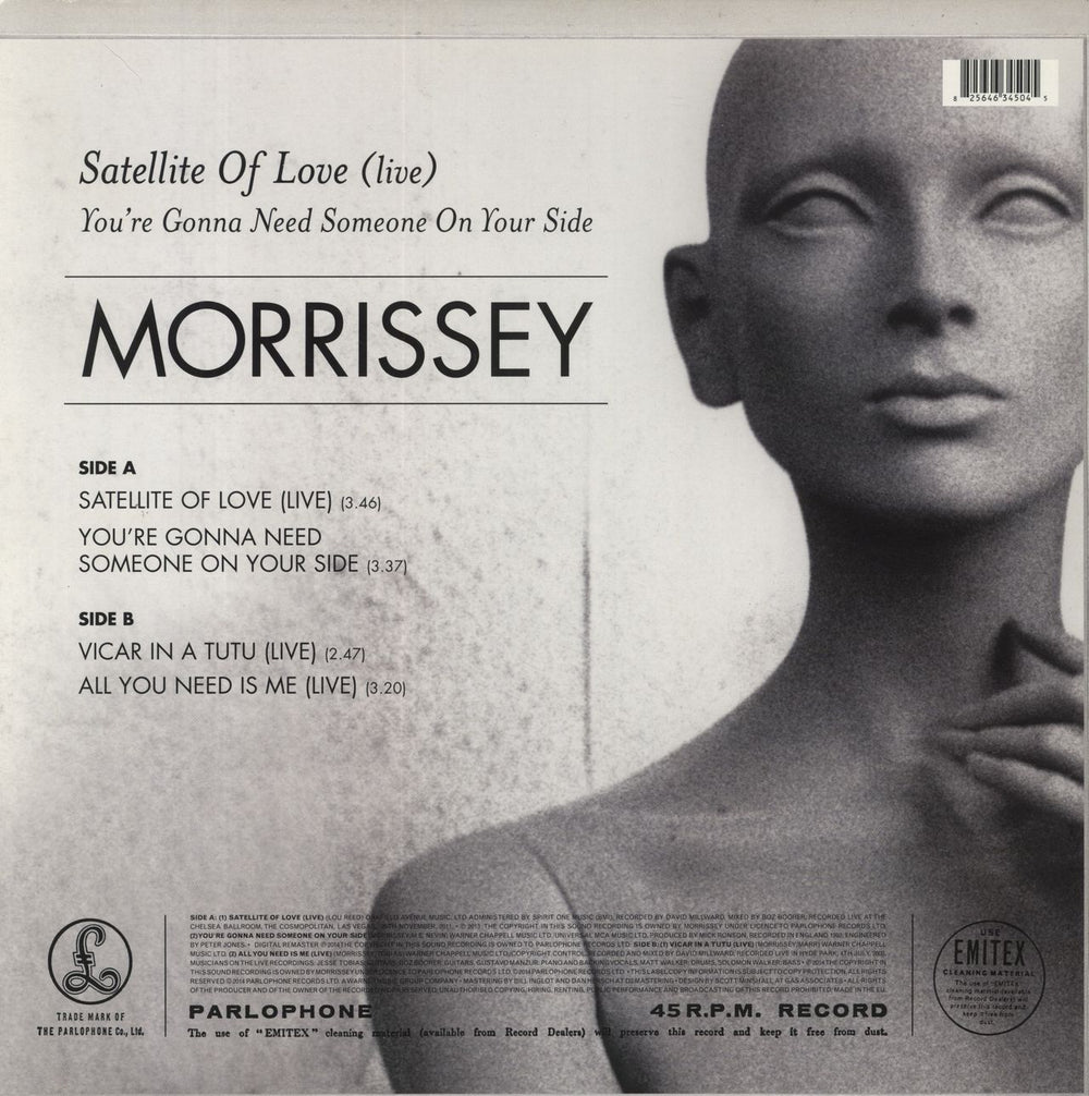 Morrissey Satellite Of Love (Live) - EX UK 12" vinyl single (12 inch record / Maxi-single) MOR12SA833629