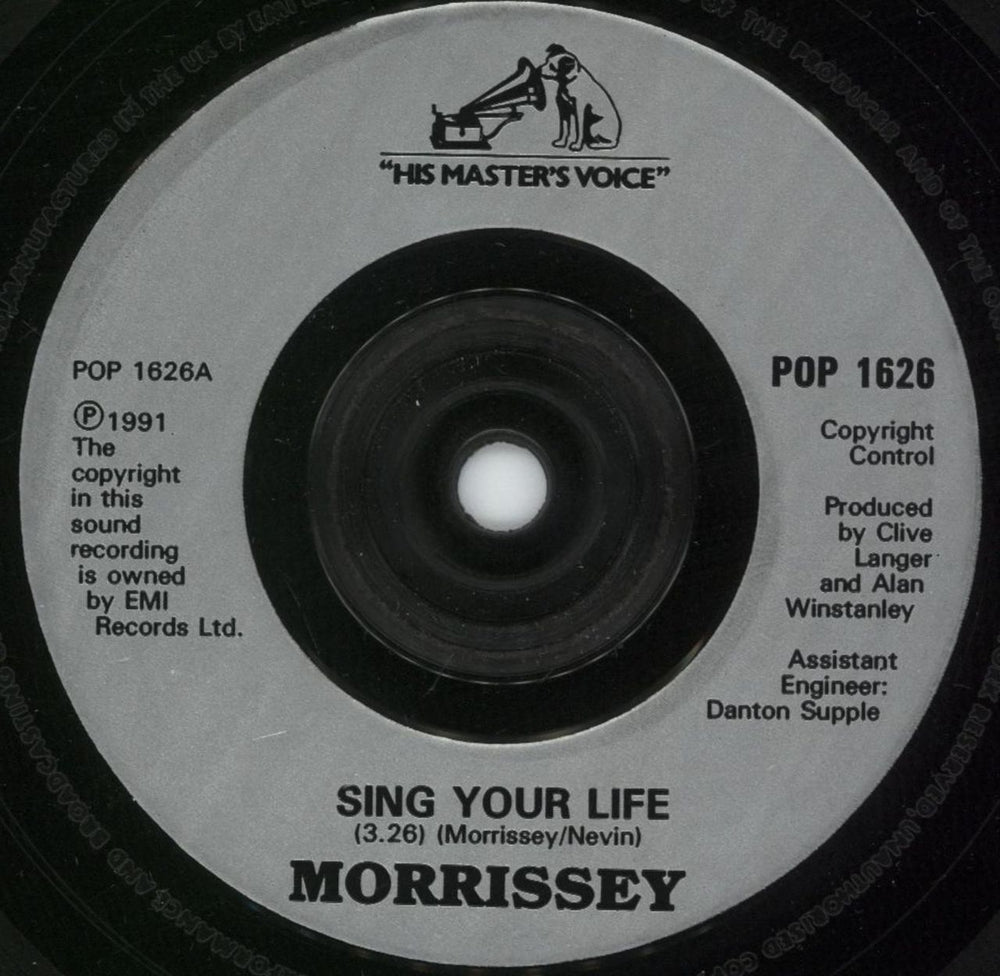 Morrissey Sing Your Life - Inj UK 7" vinyl single (7 inch record / 45) MOR07SI66807