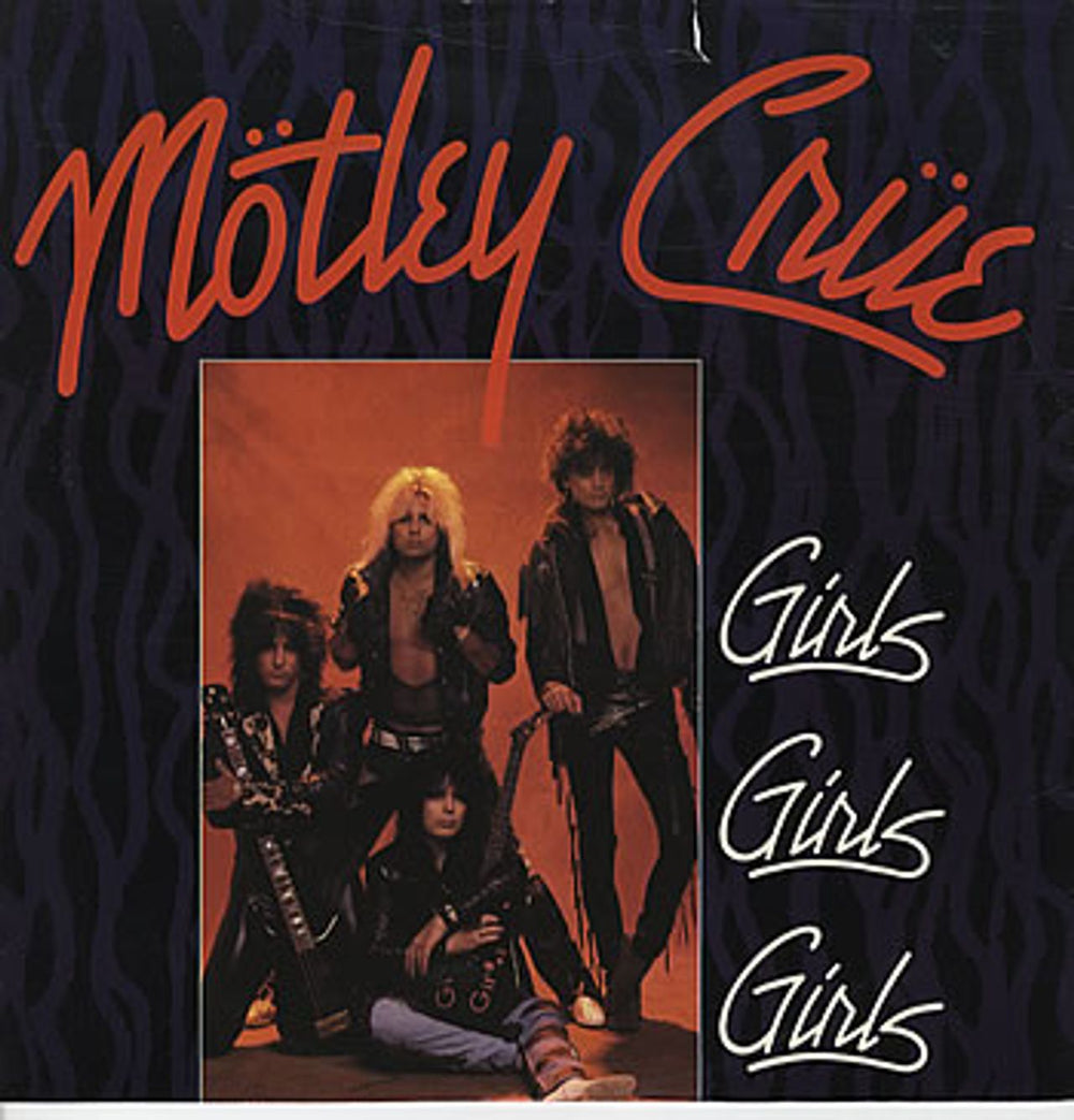 Motley Crue Girls Girls Girls UK 12" vinyl single (12 inch record / Maxi-single) EKR59T