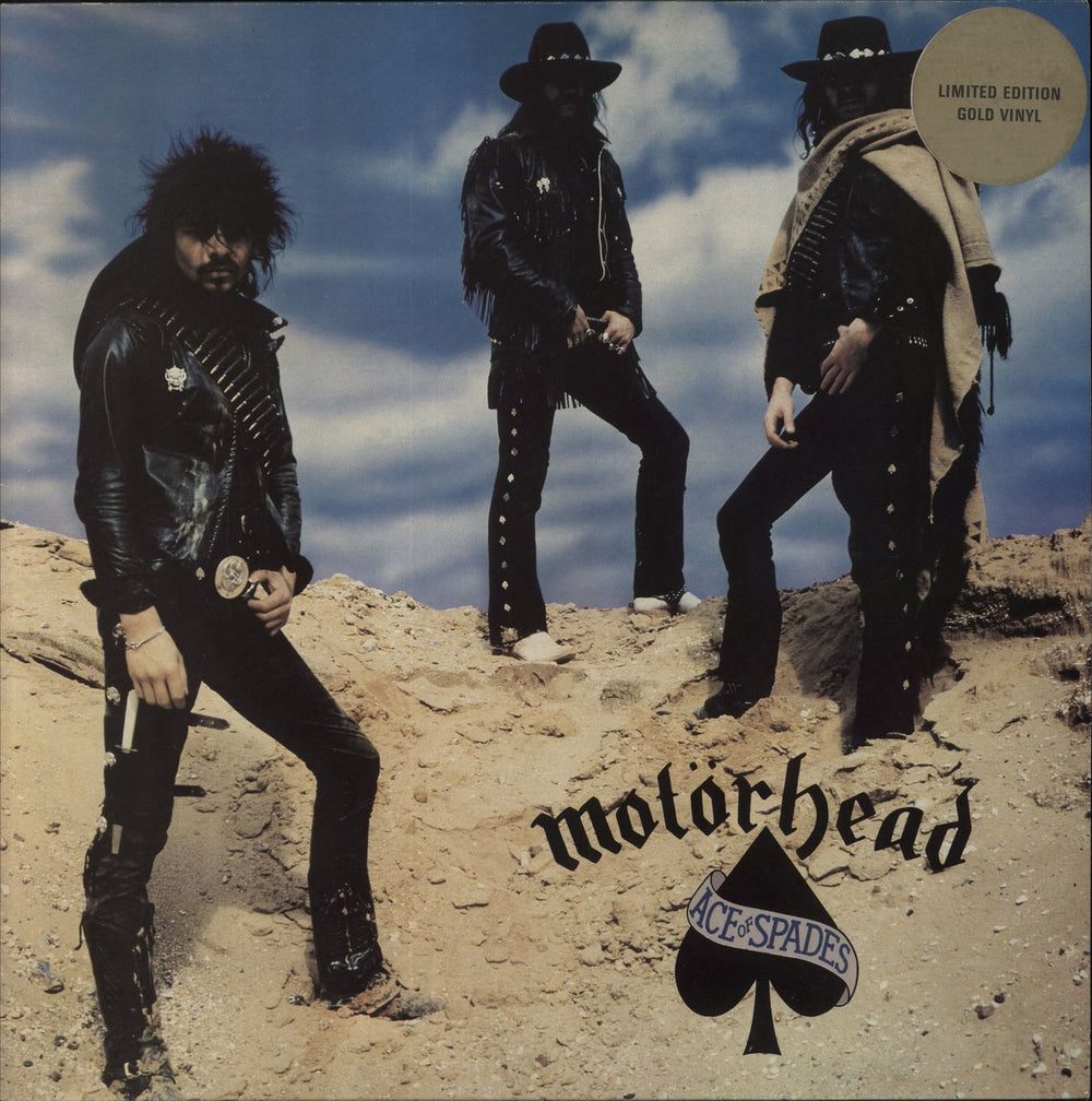 Motorhead Ace Of Spades - Gold Vinyl UK vinyl LP album (LP record) BRON531