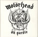 Motorhead On Parole - 180 Gram Clear Vinyl UK 2-LP vinyl record set (Double LP Album) BOBV166LP