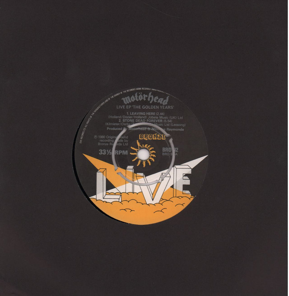 Motorhead The Golden Years Live EP UK 7" vinyl single (7 inch record / 45) BRO92