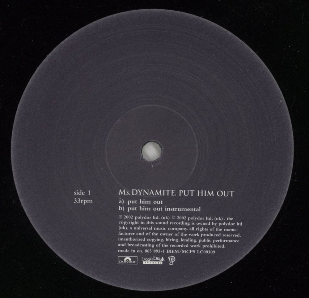 Ms. Dynamite Put Him Out UK 12" vinyl single (12 inch record / Maxi-single) MS.12PU870146