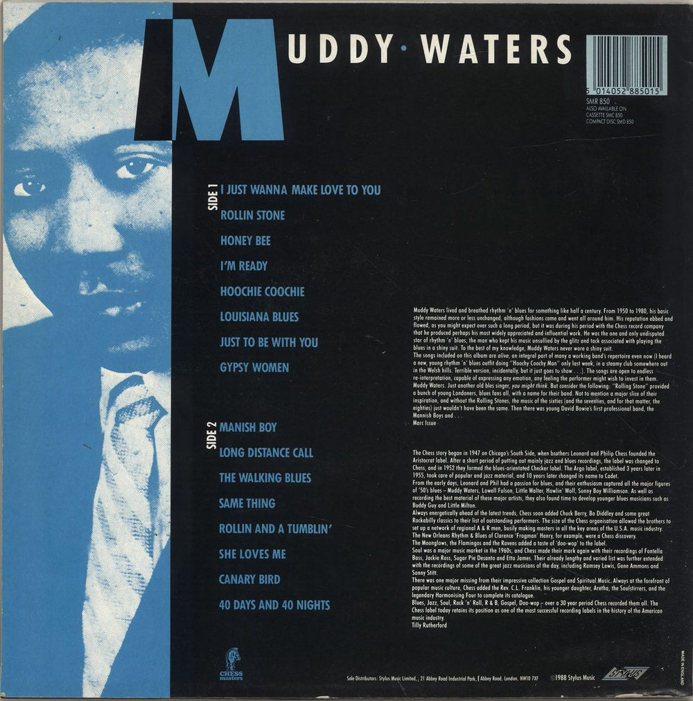 Muddy Waters Chess Masters UK vinyl LP album (LP record) 5014052885015