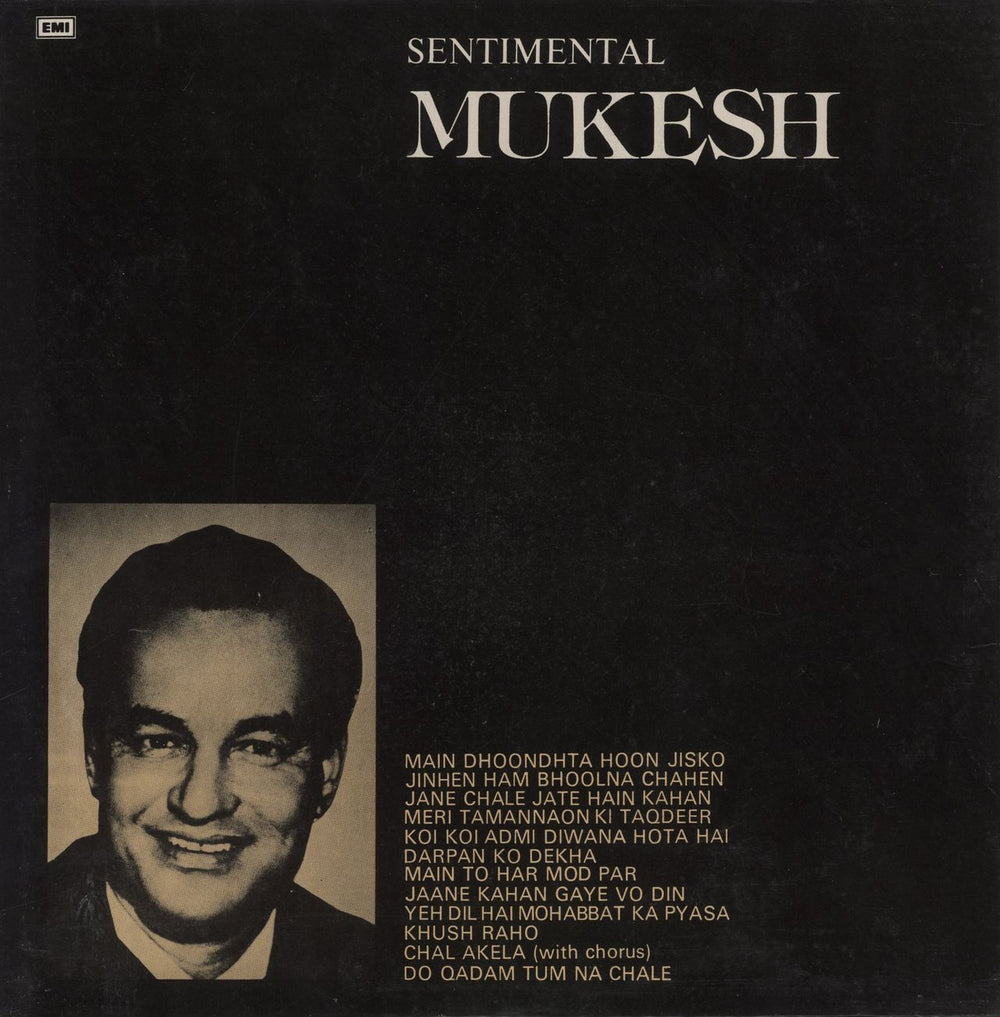 Mukesh Sentimental Indian vinyl LP album (LP record) EMGE1004