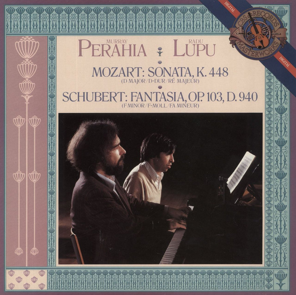 Murray Perahia Mozart: Sonata K. 448 / Schubert: Fantasia Op. 103, D.940 Dutch vinyl LP album (LP record) IM39511