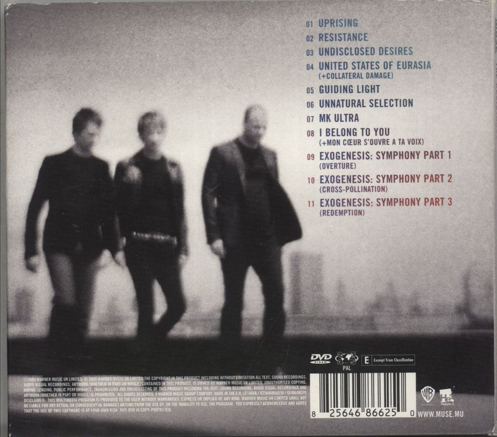 Muse The Resistance UK 2-disc CD/DVD set 825646866250