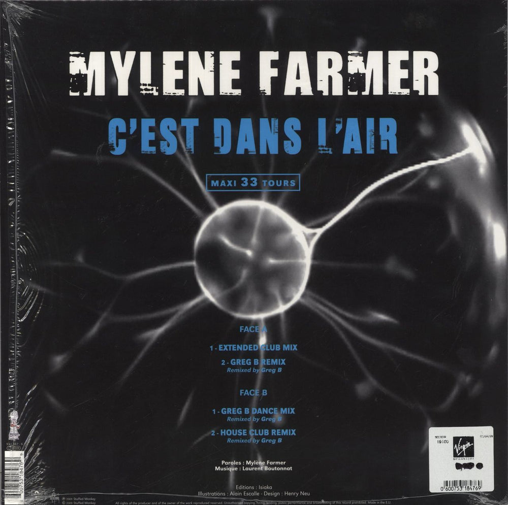 Mylene Farmer C'est Dans L'air French 12" vinyl single (12 inch record / Maxi-single) 600753184769