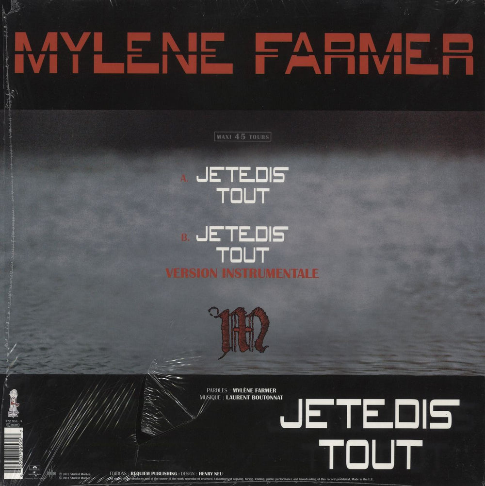 Mylene Farmer Je Te Dis Tout French 12" vinyl single (12 inch record / Maxi-single) 602537295357