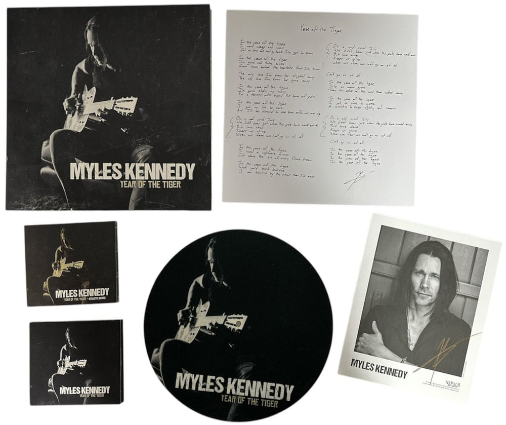 Myles Kennedy Year Of The Tiger - Gold/Black Marbled Vinyl + Autographed UK Vinyl Box Set 5YOVXYE856108