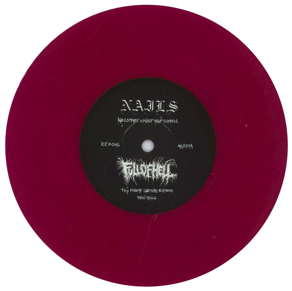 Nails Nails / Full Of Hell - Purple Vinyl US Promo 7" vinyl single (7 inch record / 45) 04407NA837969