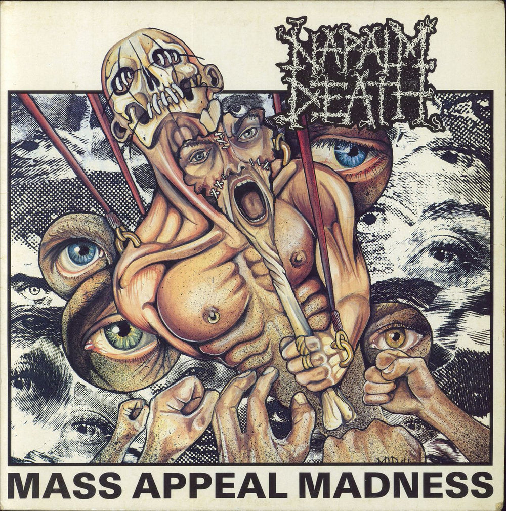 Napalm Death Mass Appeal Madness - VG UK 12" vinyl single (12 inch record / Maxi-single) MOSH46T