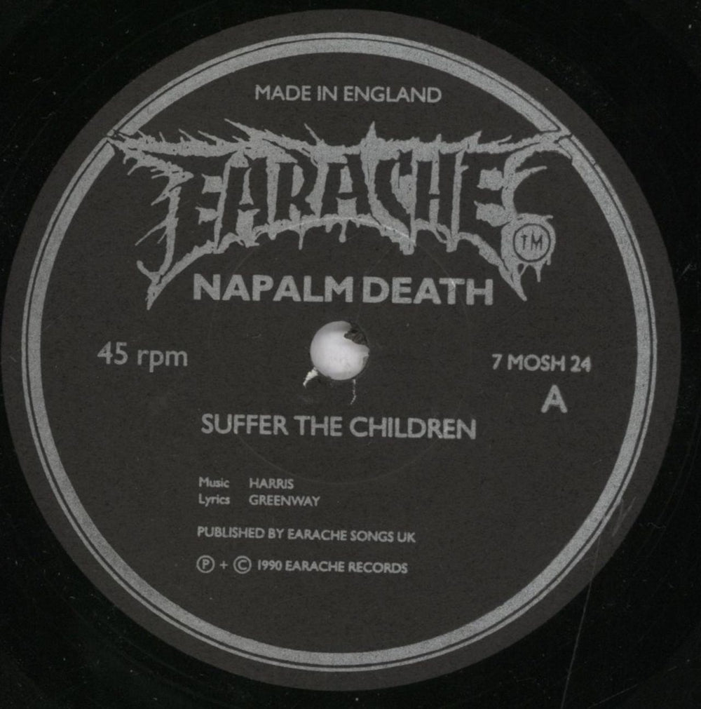 Napalm Death Suffer The Children UK 7" vinyl single (7 inch record / 45) NAP07SU834921