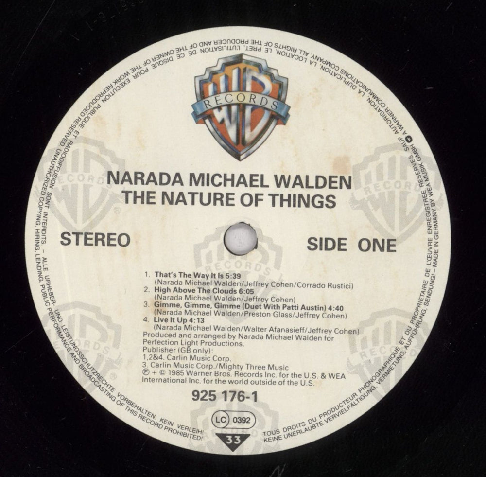 Narada Michael Walden The Nature Of Things UK vinyl LP album (LP record) NMWLPTH835443