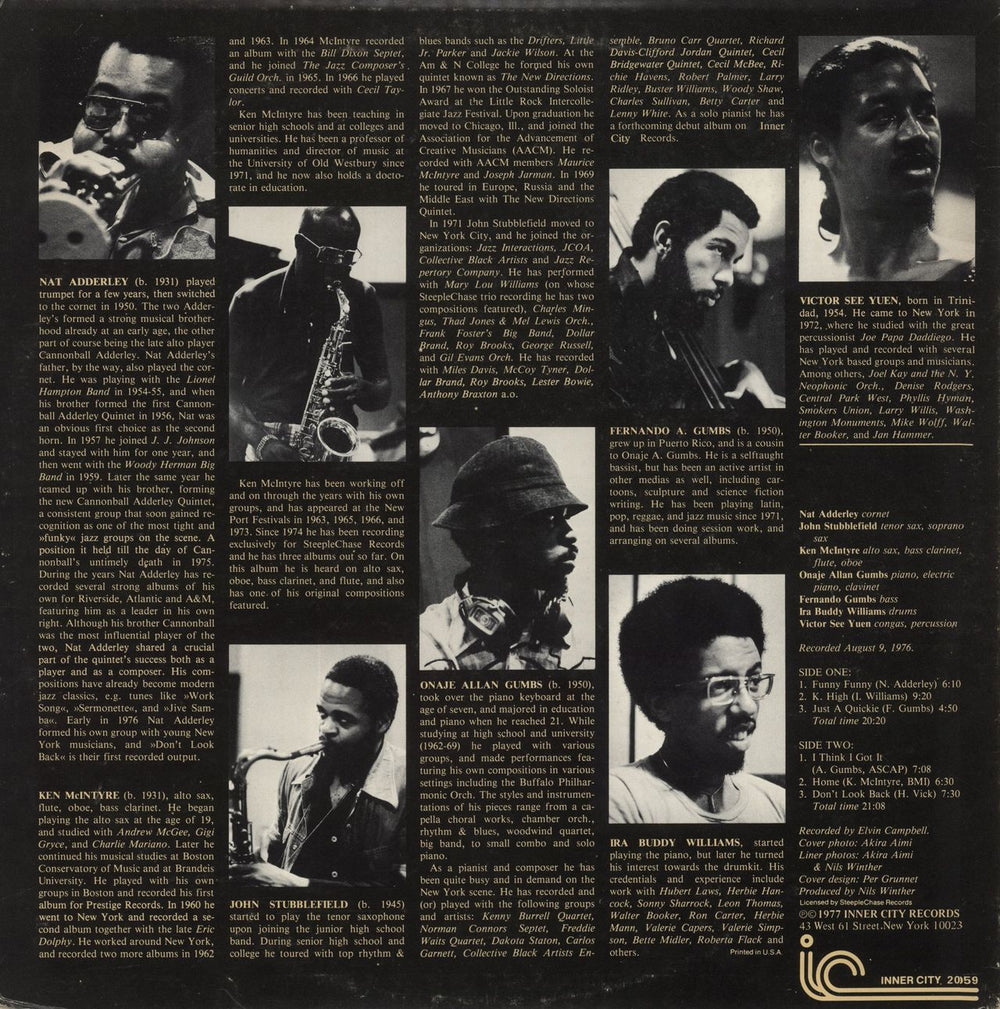 Nat Adderley Don't Look Back US vinyl LP album (LP record)