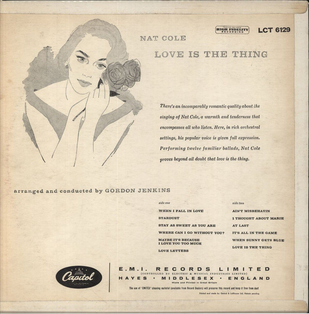 Nat King Cole Love Is The Thing - 2nd UK vinyl LP album (LP record)