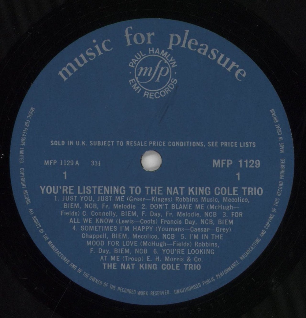 Nat King Cole Sings With The Nat King Cole Trio UK vinyl LP album (LP record) NKCLPSI409055