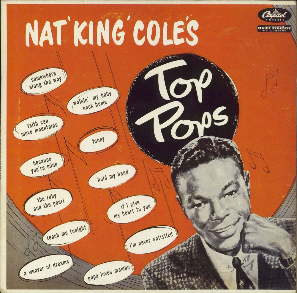 Nat King Cole Top Pops French vinyl LP album (LP record) T9110