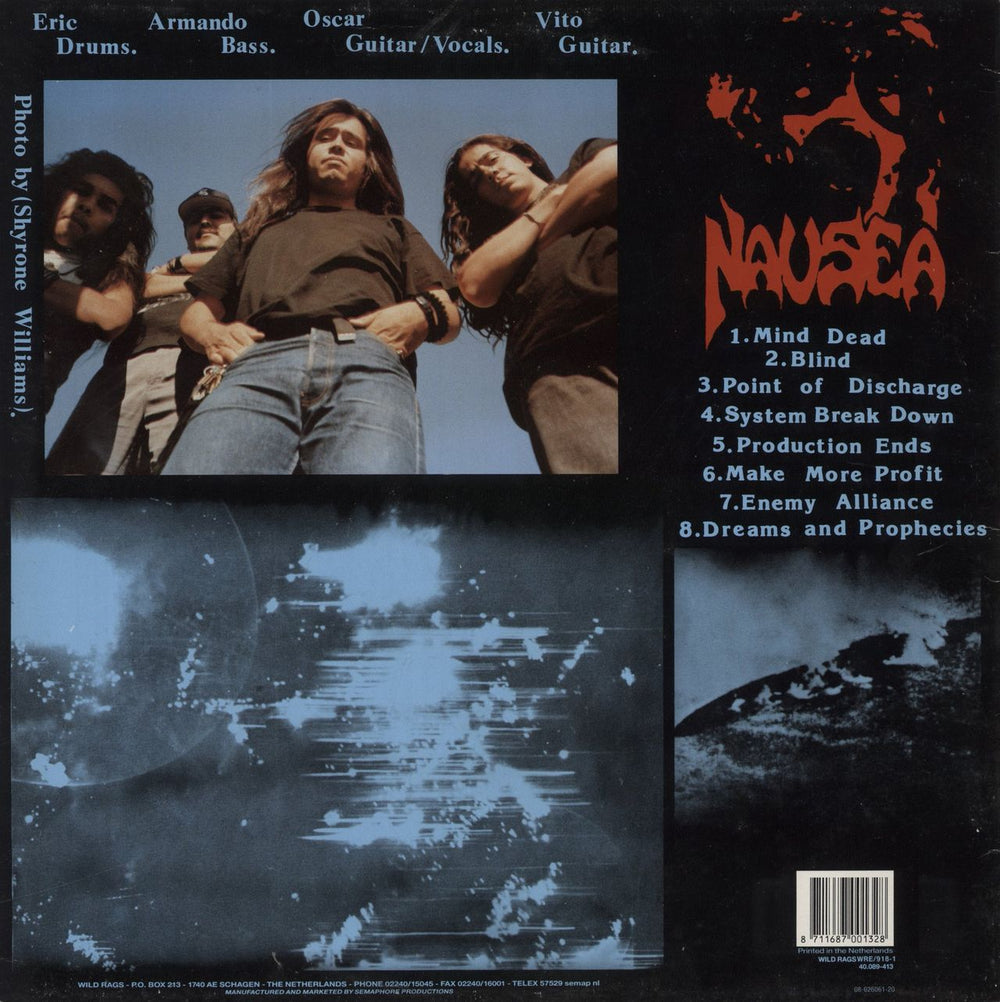 Nausea L.A. Crime Against Humanity Dutch vinyl LP album (LP record) 8711687001328