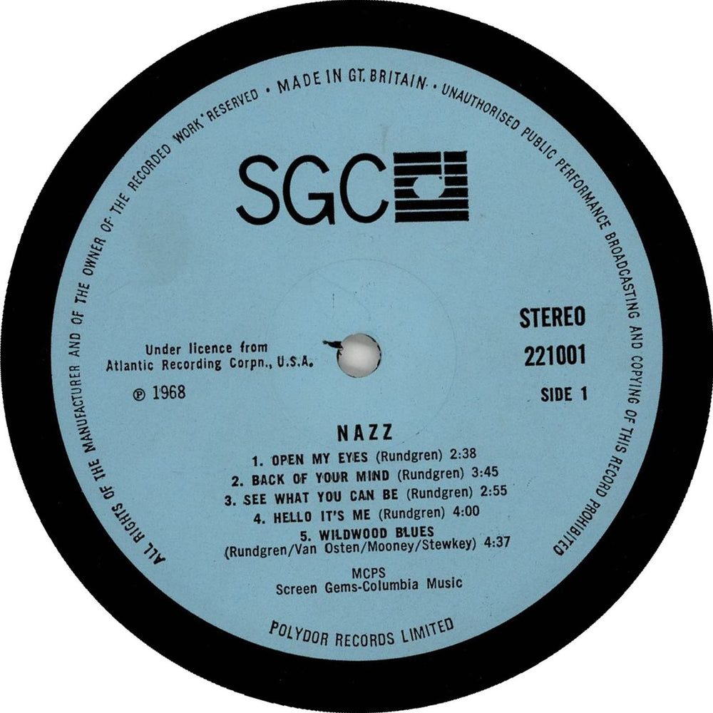 Nazz Nazz - EX UK vinyl LP album (LP record)