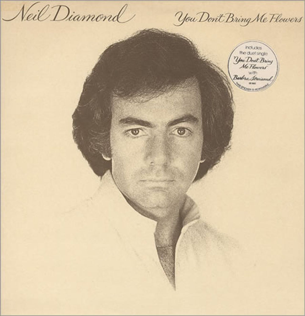 Neil Diamond You Don't Bring Me Flowers UK vinyl LP album (LP record) 86077