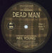 Neil Young Dead Man OST US vinyl LP album (LP record) YOULPDE802816