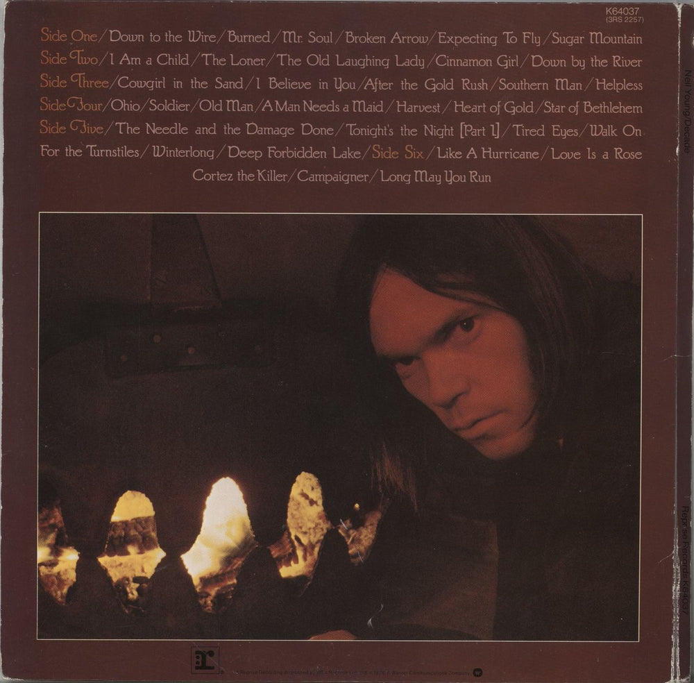 Neil Young Decade - VG UK 3-LP vinyl record set (Triple LP Album)