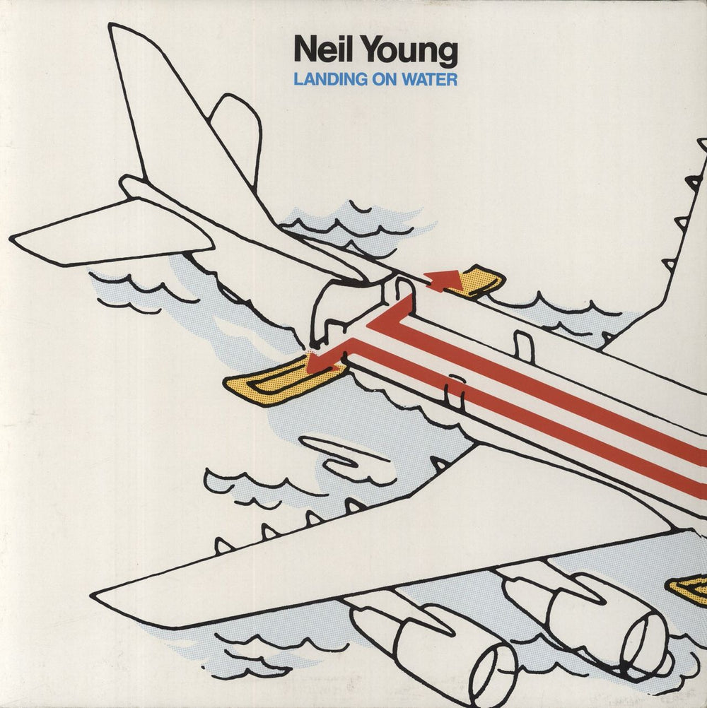 Neil Young Landing On Water - EX German vinyl LP album (LP record) 924109-1