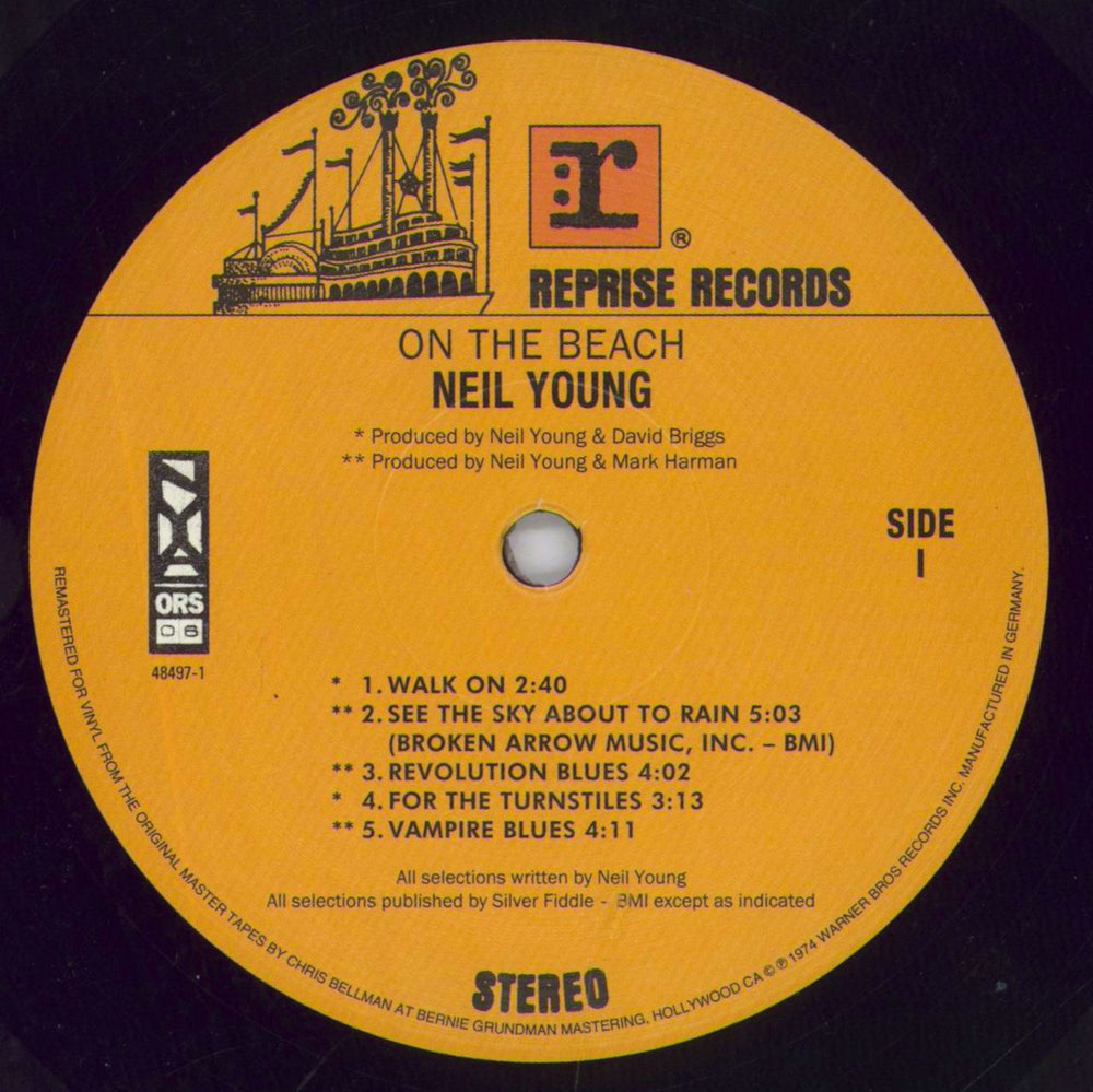 Neil Young On The Beach UK vinyl LP album (LP record) YOULPON819938