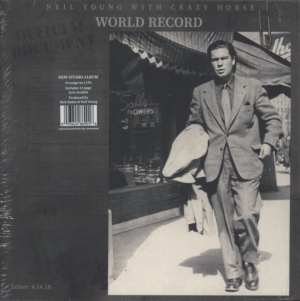 Neil Young World Record - Shrink German 2-LP vinyl record set (Double LP Album) 093624869016