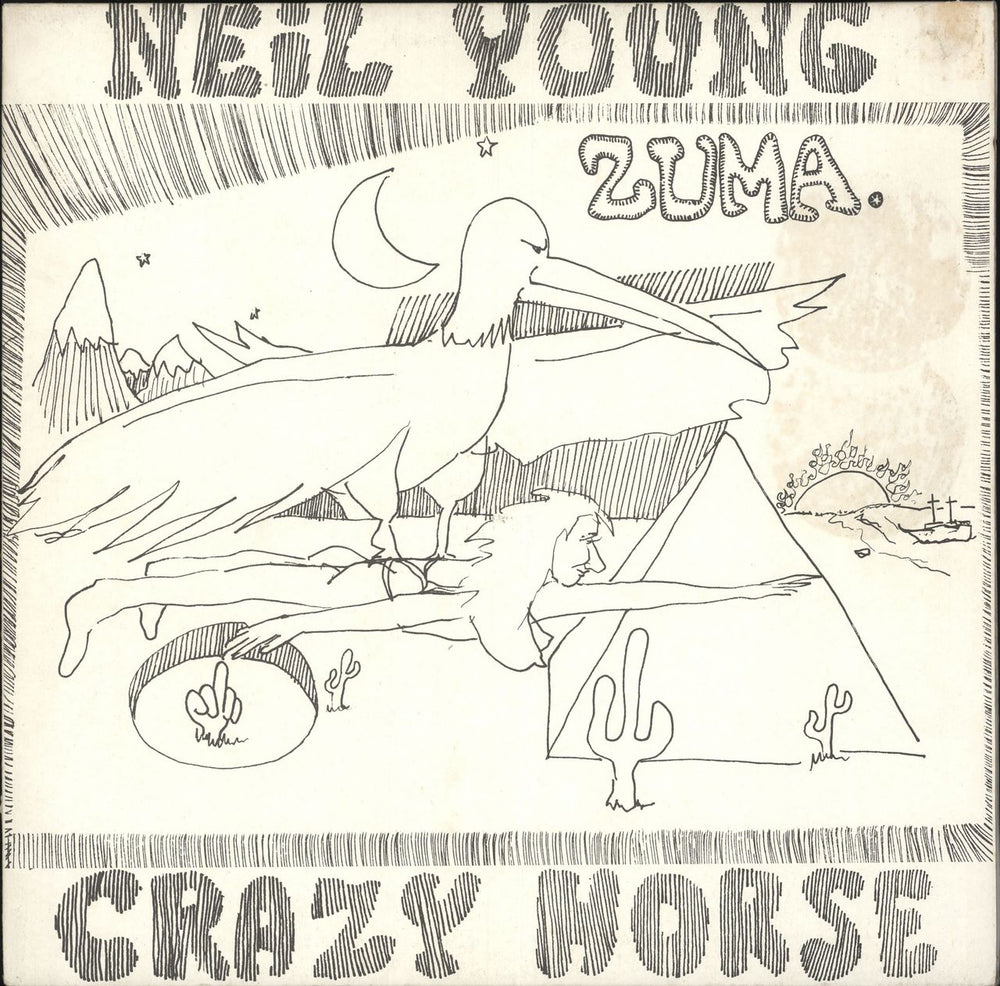 Neil Young Zuma + Inner & Insert German vinyl LP album (LP record) REP54057