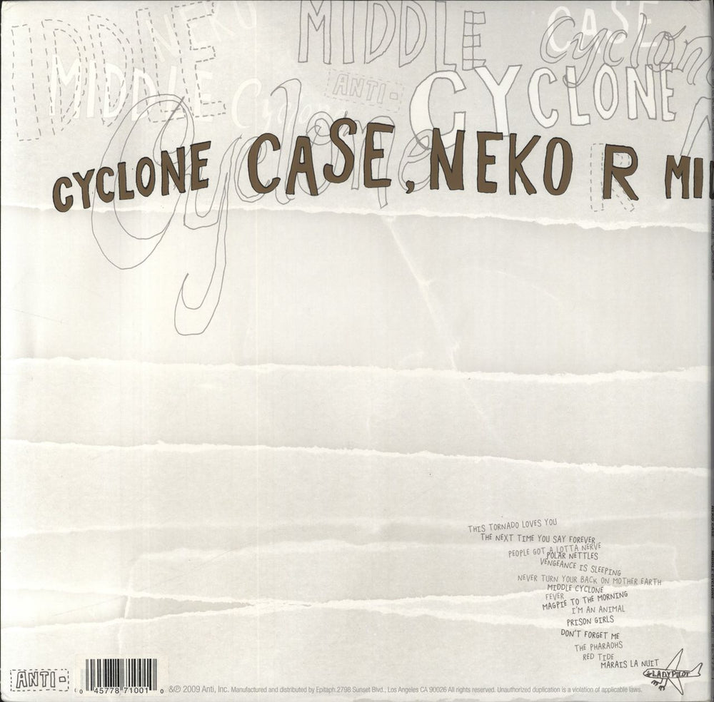 Neko Case Middle Cyclone - Clear Vinyl UK 2-LP vinyl record set (Double LP Album) 045778710010