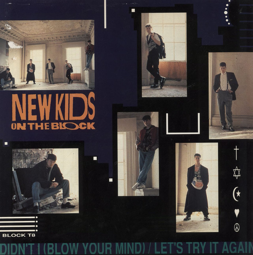 New Kids On The Block Let's Try It Again / Didn't I [Blow Your Mind] UK 12" vinyl single (12 inch record / Maxi-single) BLOCKT8